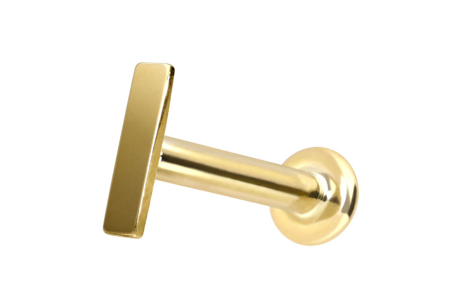 14 Karat Gold Labret Piercing mit Push Fit BALKEN